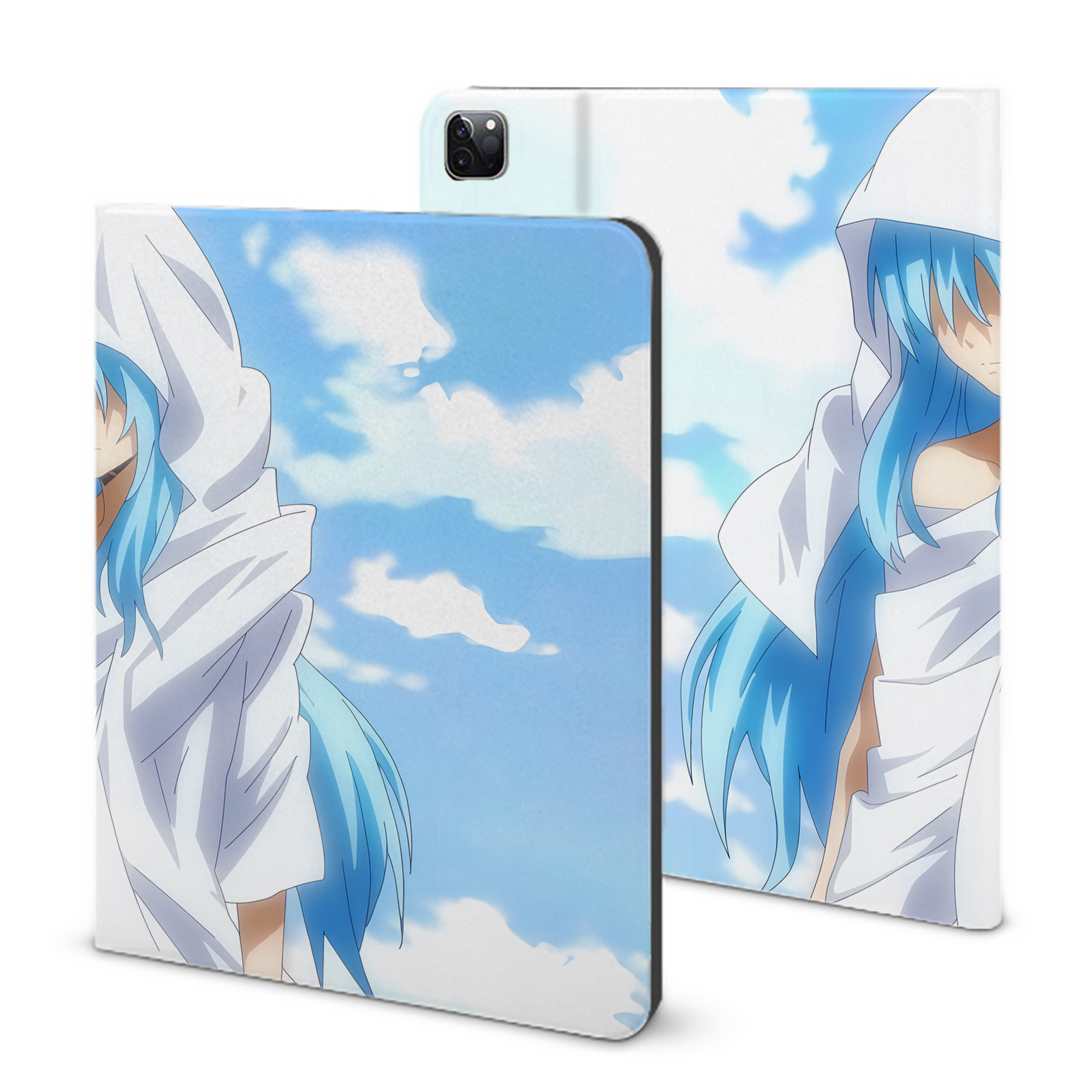 （画像用） 転スラ Regarding Reincarnated to Slime IPad ケース ブック型 PUレザー TPU 耐衝撃 軽量 薄型 ペン収納なし 全面保護 IPad 各モデル対応